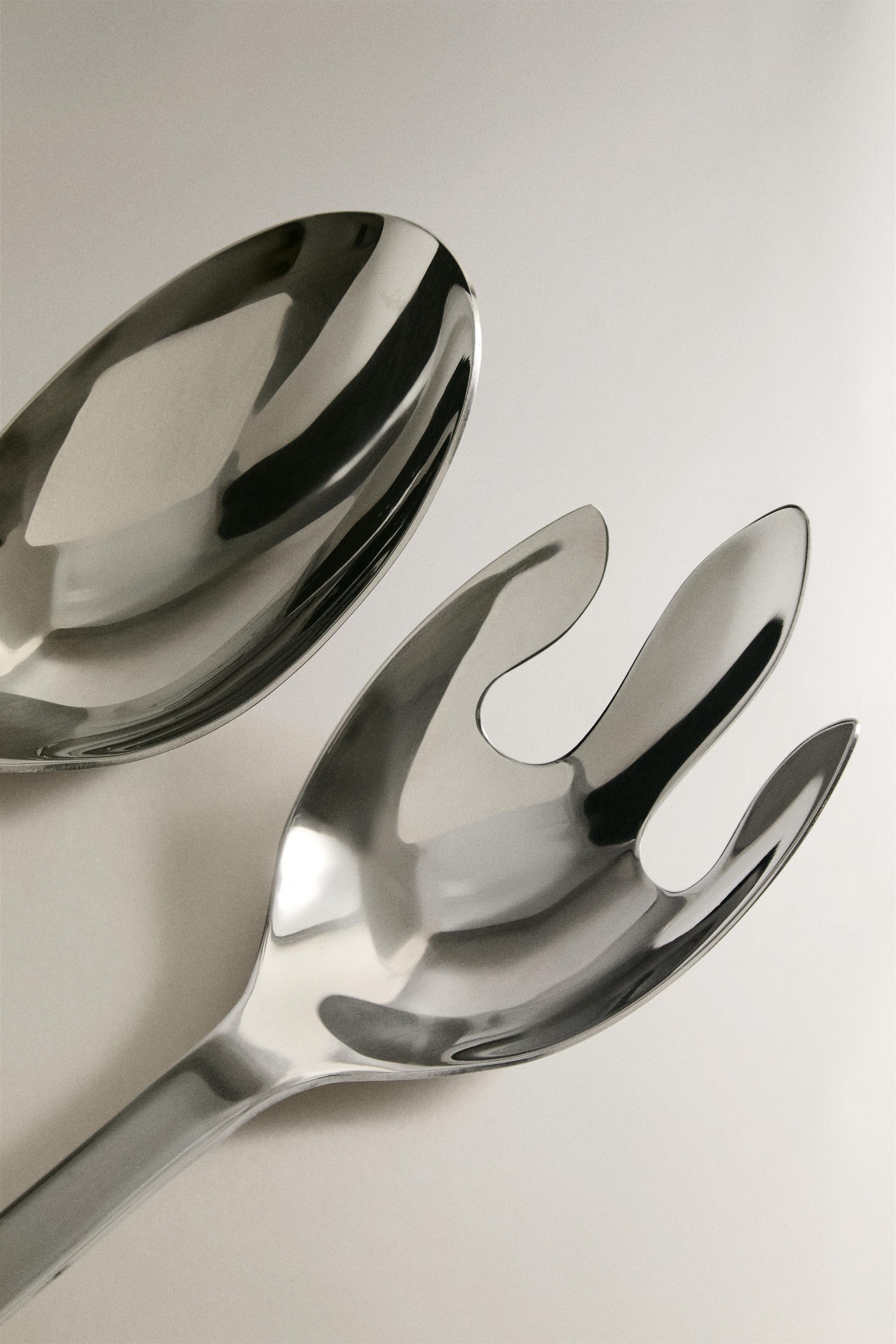 CERAMIC HANDLE SALAD CUTLERY SET (SET OF 2)